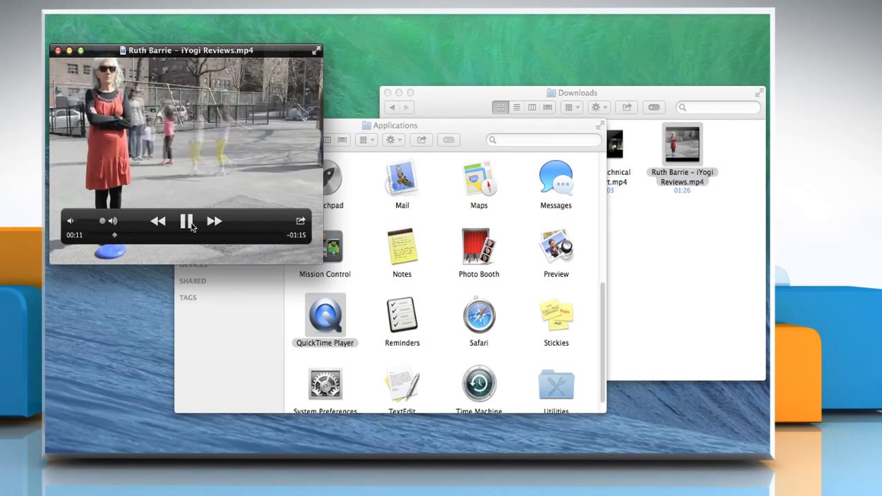 change quicktime player screen on mac os x